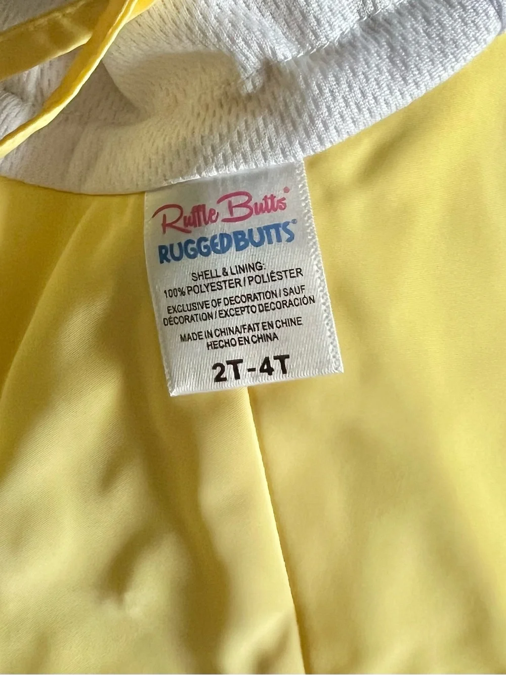 Rufflebutts Lemon Sun Protective Hat Size 2T-4T